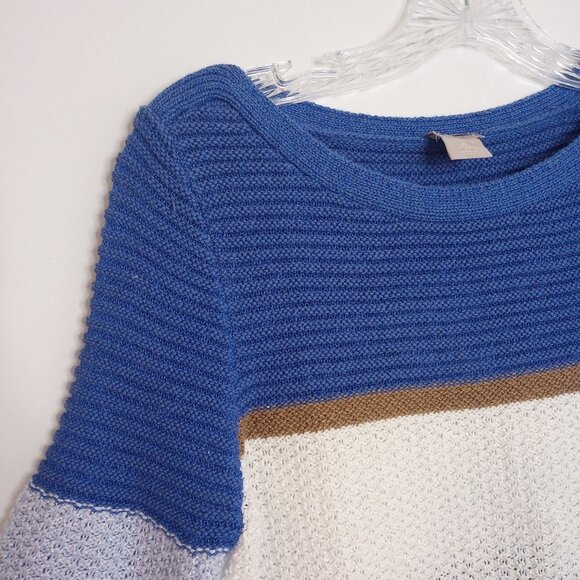 Chico's Striped Textured Pullover Sweater - Picture 4 of 9